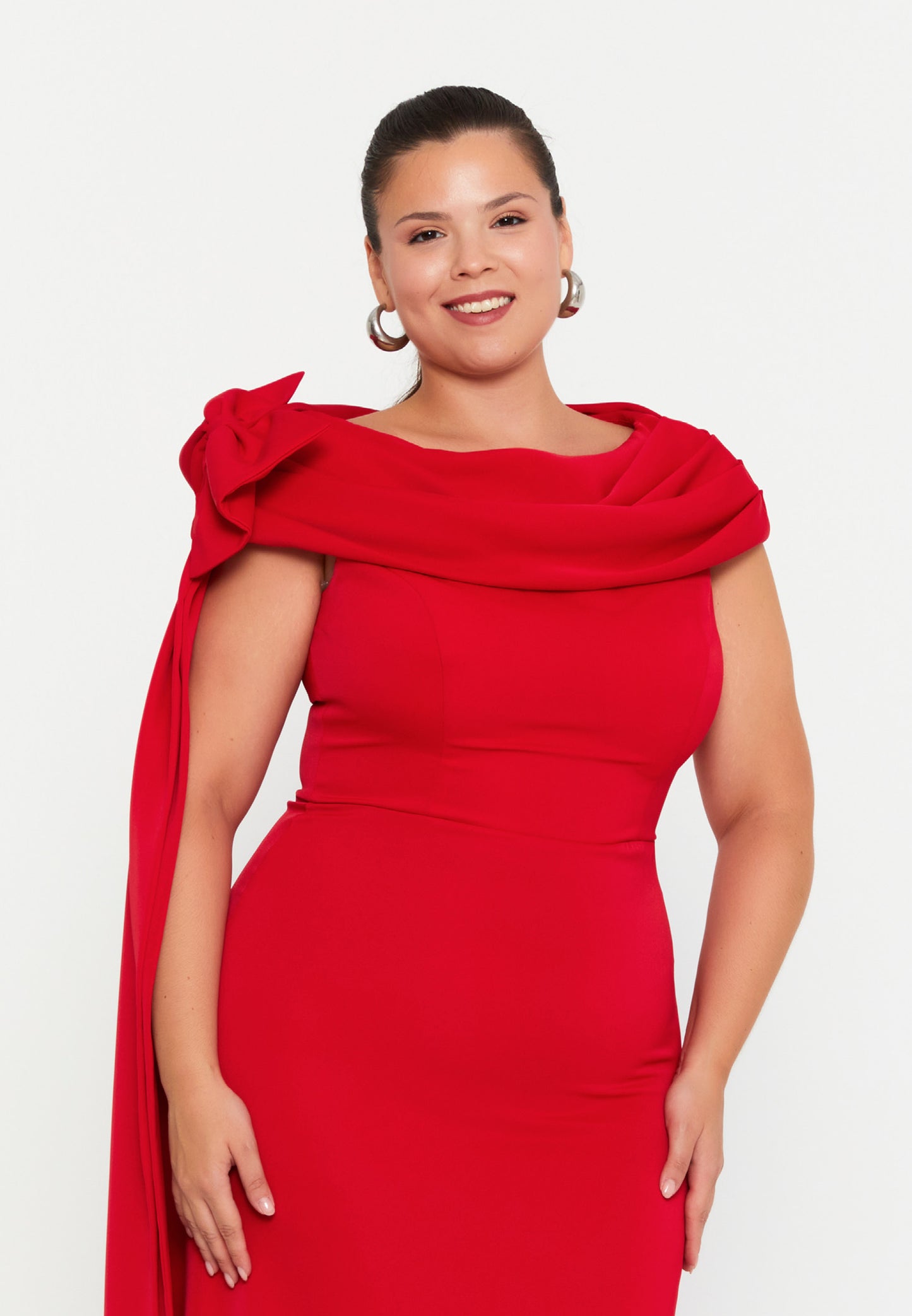 Sleeveless Maxi Viscose Mermaid Plus Size Wedding Guest Dress