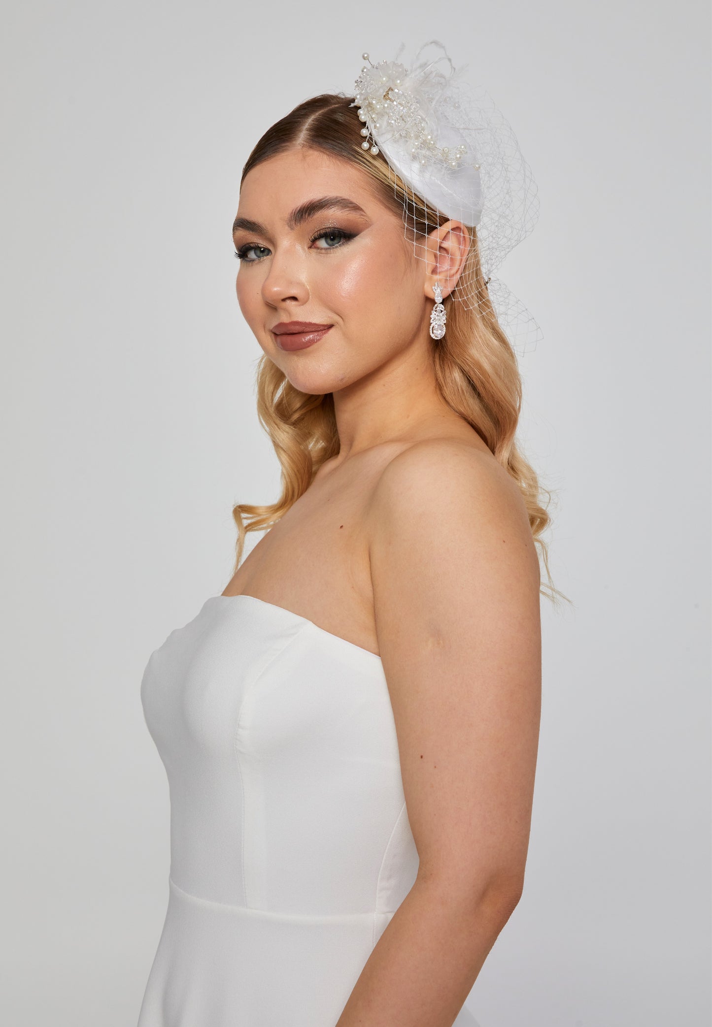 Women's Bead Embroidered Wedding Hat