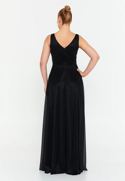 Sleeveless Maxi Chiffon Column Regular Wedding Guest Dress