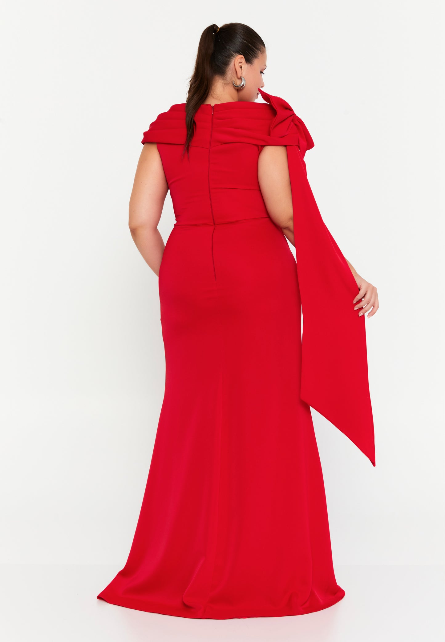 Sleeveless Maxi Viscose Mermaid Plus Size Wedding Guest Dress