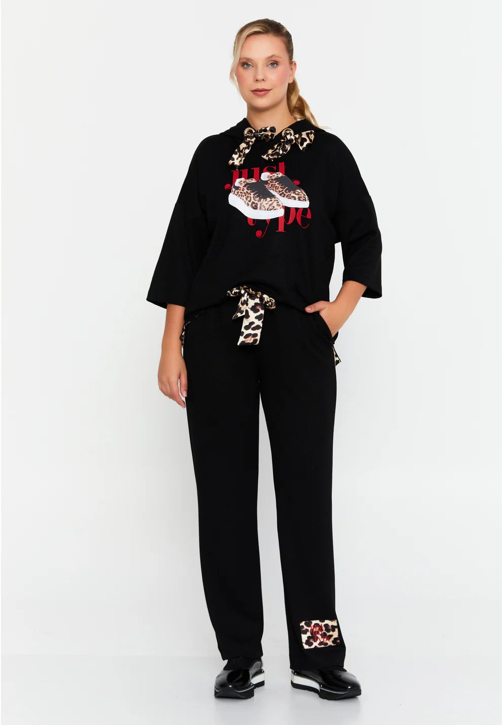 Cotton Printed Plus Size Two-Piece Outfit