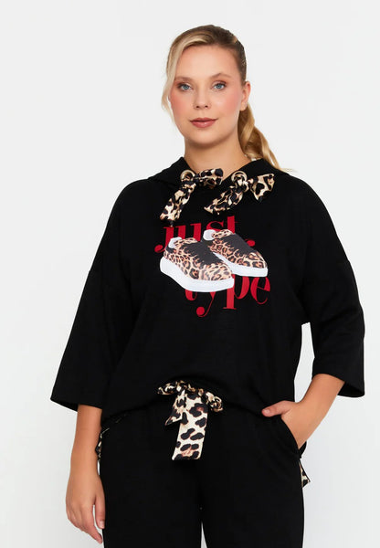 Cotton Printed Plus Size Two-Piece Outfit