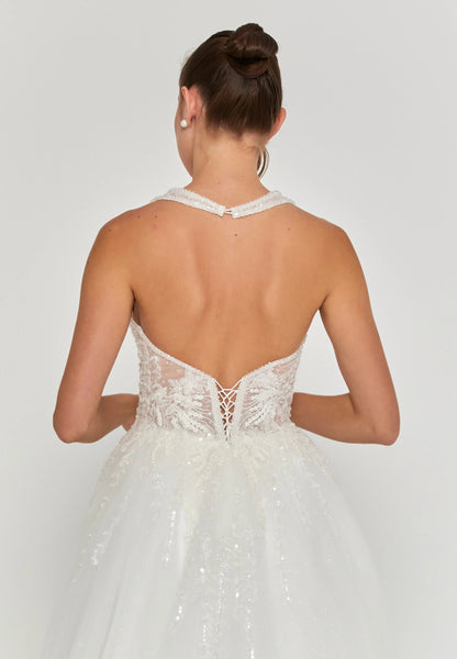 Sleeveless Maxi Tulle Regular Wedding Dress